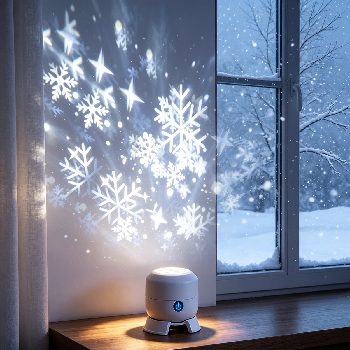 LED draaiende sneeuwvlok- en s - Baby Nursery Wall Lights recensie en prijs